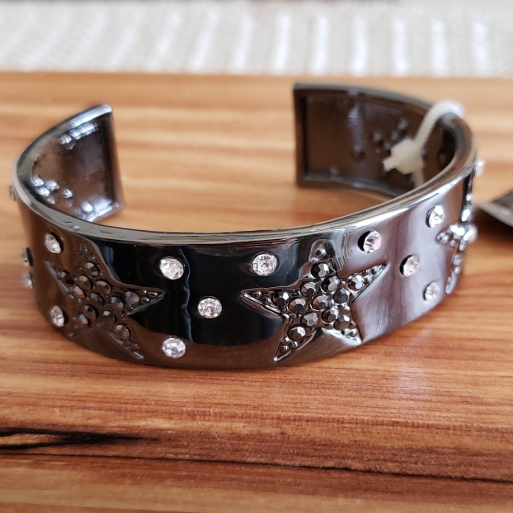 M. Haskell Hematite Stars Cuff Bracelet